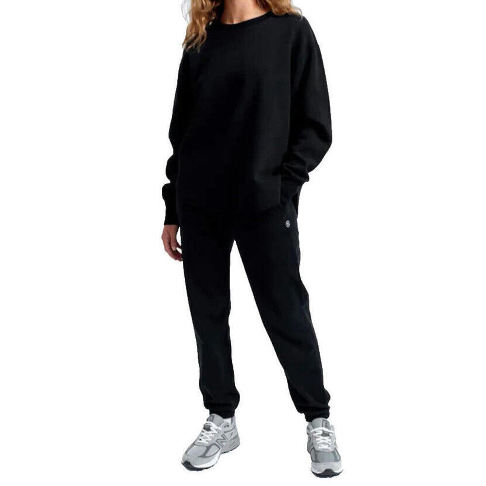 Reigning Champ Womens Small Black Flatback Thermal Relaxed Crewneck Waffle Shirt